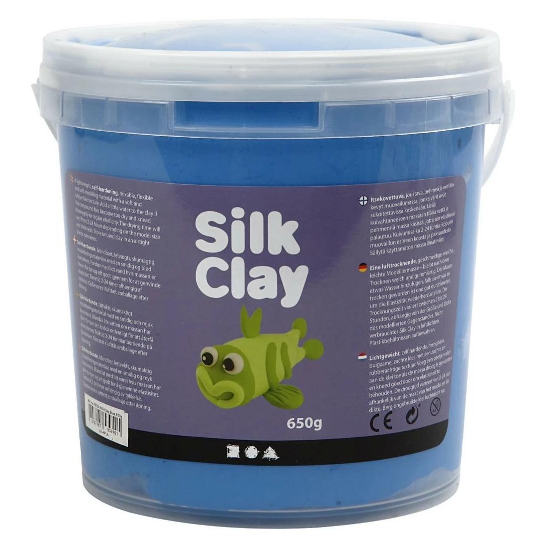 Creativ Company Modelliermasse Silk Clay 650 g, Blau (79128)