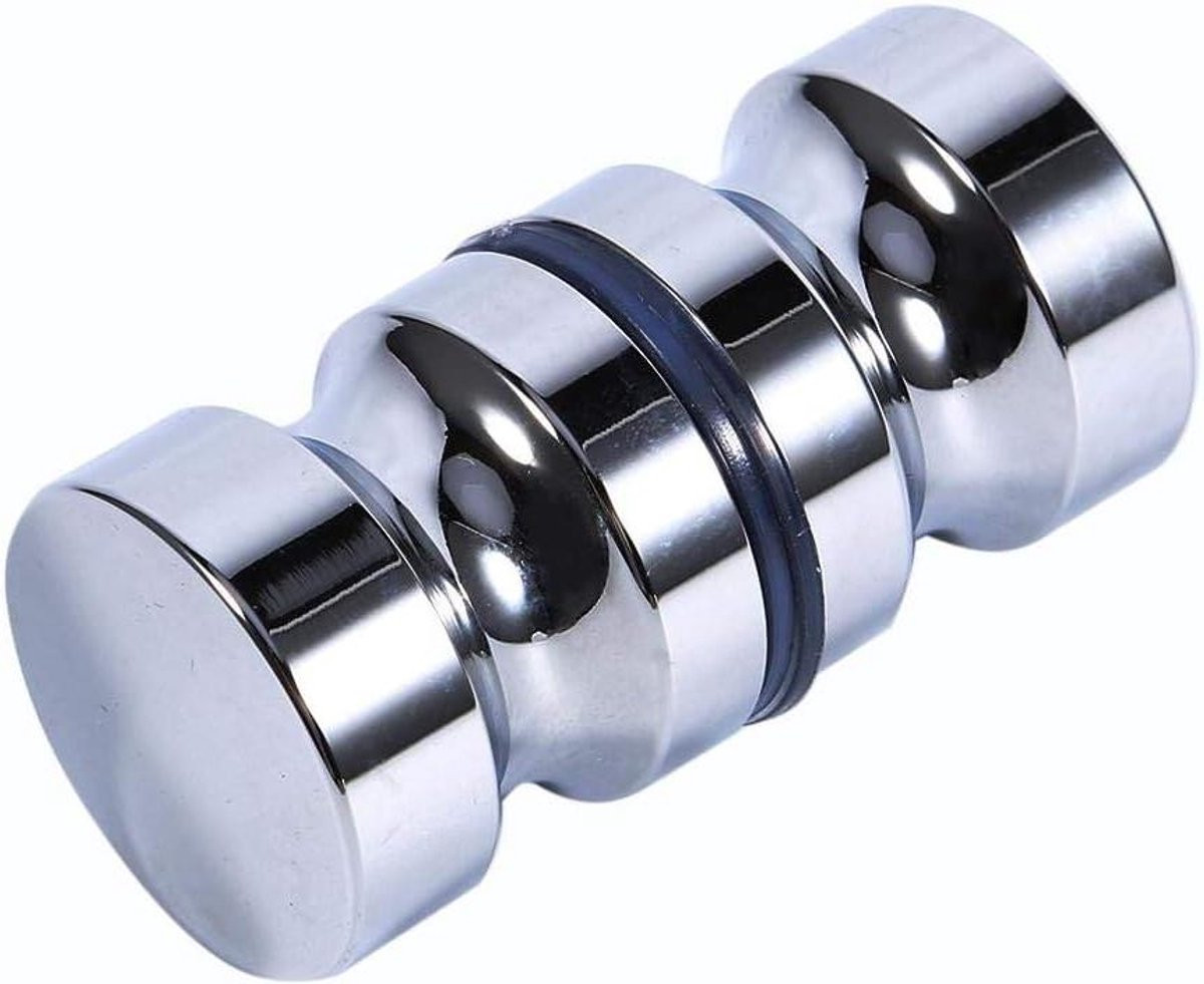 Glazen Deurknop Zilver - Moderne Meubelhandgreep voor Kastdeuren - Diameter: 3 cm