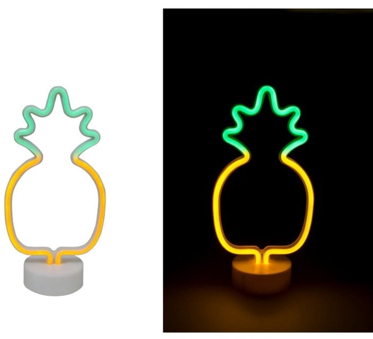 CHAKS Neon LED Nachtlampje Ananas Silhouet