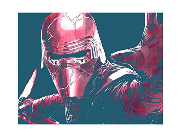 Komar Wandbild Star Wars Faces Kylo Kinderzimmer, Jugendzimmer, Dekoration, Kunstdruck ohne Rahmen WB170-50x40 Größe: 50 x 40 cm (Breite x Höhe)