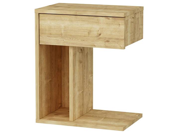 Livetastic Nachtschrank, Eiche, 44.4x55x29.4 cm, Schlafzimmer, Nachttische