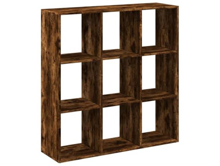 Regal, Raumteiler aus Holz, 102 x 29 x 103,5 cm 9 Würfelfächer, Wandbefestigung inklusive, pflegeleicht, geometrisches Design, vielseitig einsetzbar