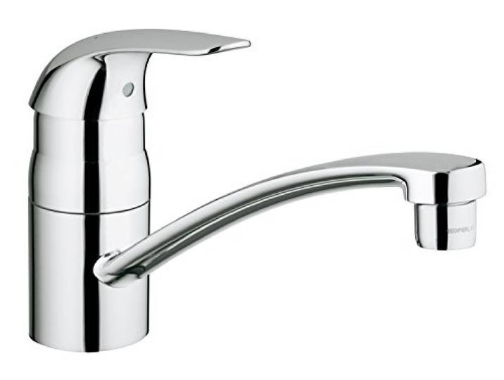 GROHE Eurosmart Care, Küchenarmatur Einhebelmischer, 140° schwenkbar Wasserhahn Küche mit hochwertiger Keramikkartusche, leichtgängige Bedienung, einfache Montage mit wenigen T (chrom, 32750000)