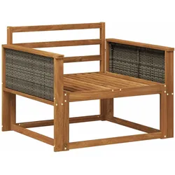 vidaXL, Gartenstühle, Massenmoor (Graues Rattan)