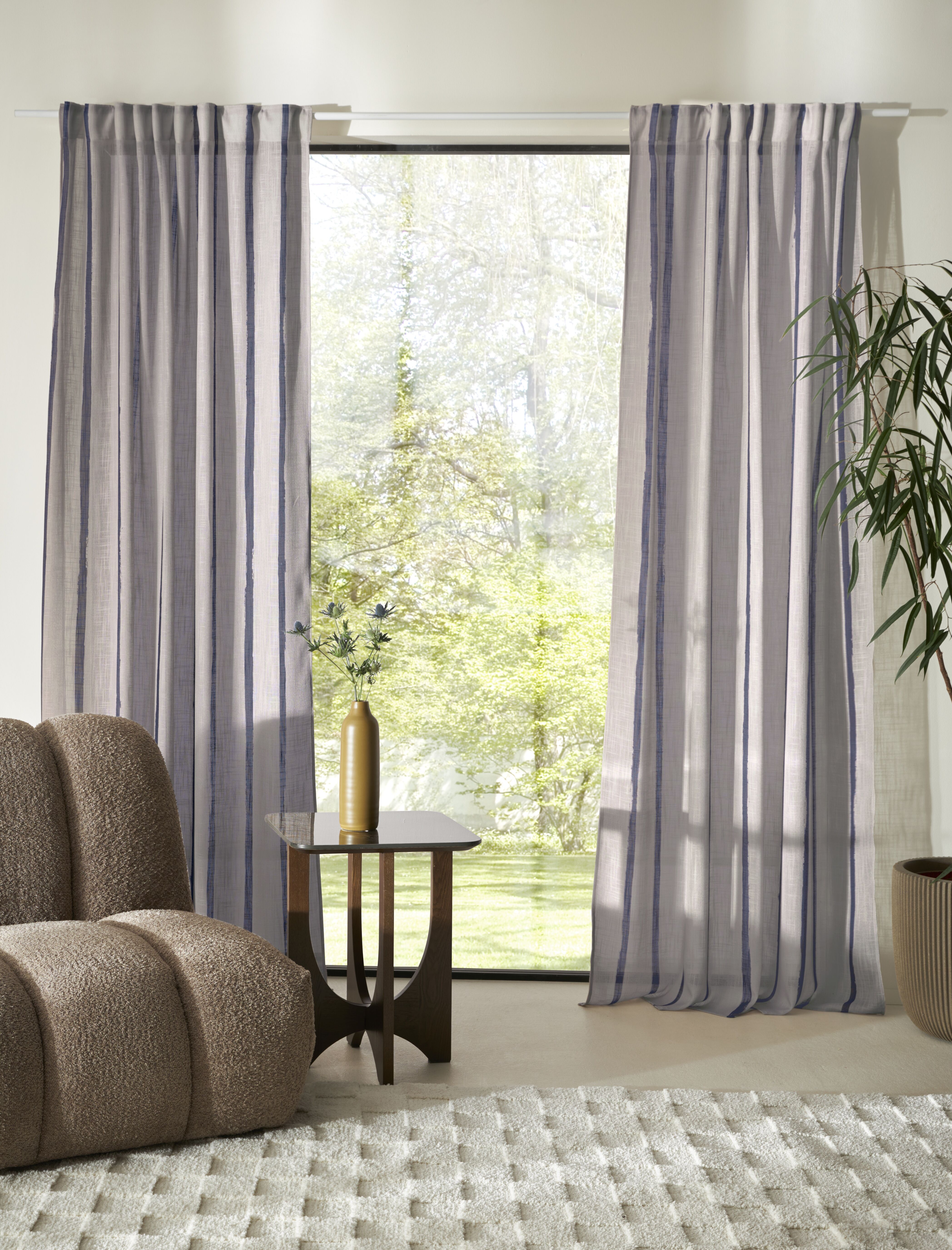 Gardine "Zayla", grau (beige), B:135cm H:225cm, Polyester, LEGER HOME BY LENA GERCKE, Gardinen, Gardine, Leinenoptik, Vielseitiges Multifunktionsband, Verschiedene Längen beige 225cm, Multifunktionsband, 135cm