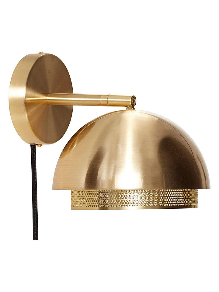 Hübsch Wandleuchte "Edge" in Gold - (H)27 x Ø 18 cm - onesize