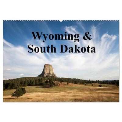 Wyoming & South Dakota (Wandkalender 2027 DIN A2 quer), CALVENDO Monatskalender