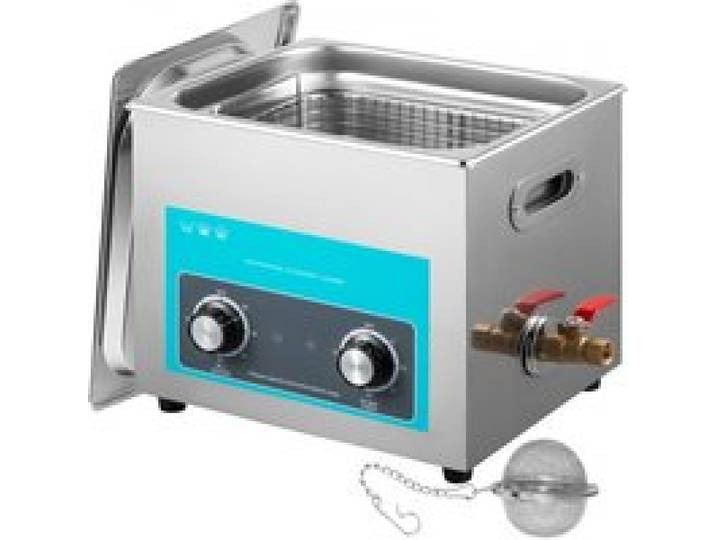 VEVOR Nettoyeur à Ultrasons avec Minuterie de Chauffage 10 L, Professionnel Nettoyeur à Ultrasons 220 V, Nettoyeur Ultrasons en Acier Inoxydable 40 kHz pour Nettoyage des Bagues de Lunettes Instrument