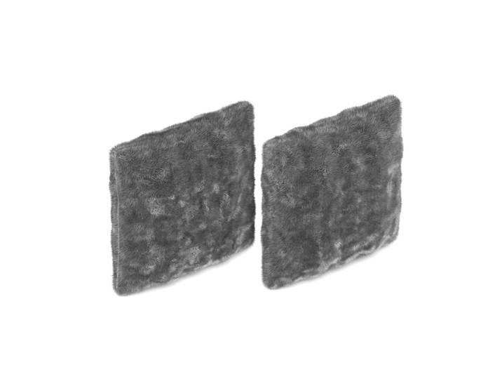 Kissenbezug Kunstfell 45 x 45 cm 2er Set anthrazit