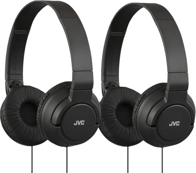 JVC HA-S180 On-ear koptelefoon Zwart duopack