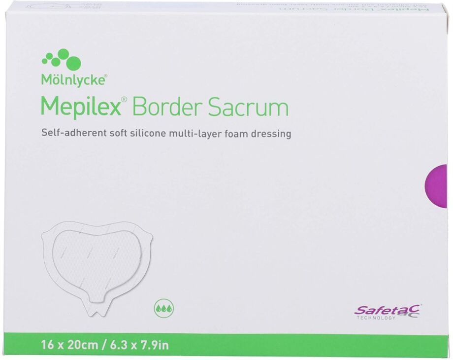 Mepilex Border Sacrum Schaumverb.haft.16x20 Cm St. 10stk