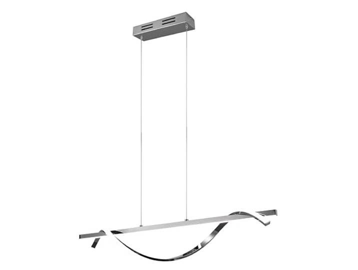 Reality Leuchten LED Pendelleuchte Isabel R32201106, Metall Chrom, inkl. 26 Watt LED, Switch Dimmer