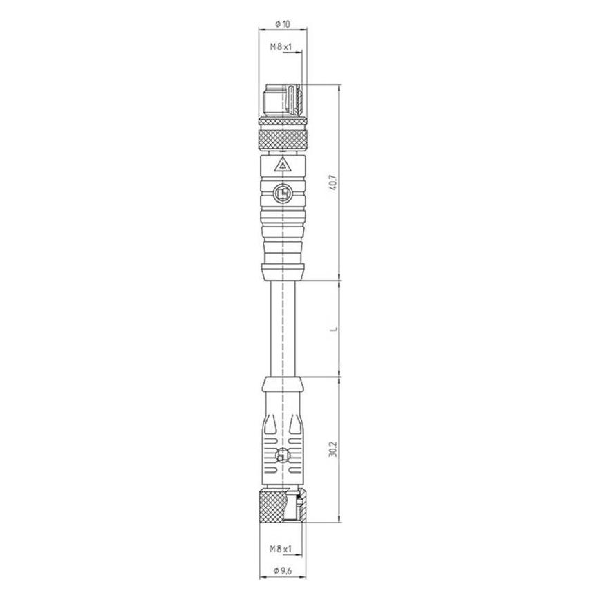 Lutronic 1056 Sensor-/Aktor-Anschlussleitung M8 0.60 m Polzahl: 4 1 St. (1056)
