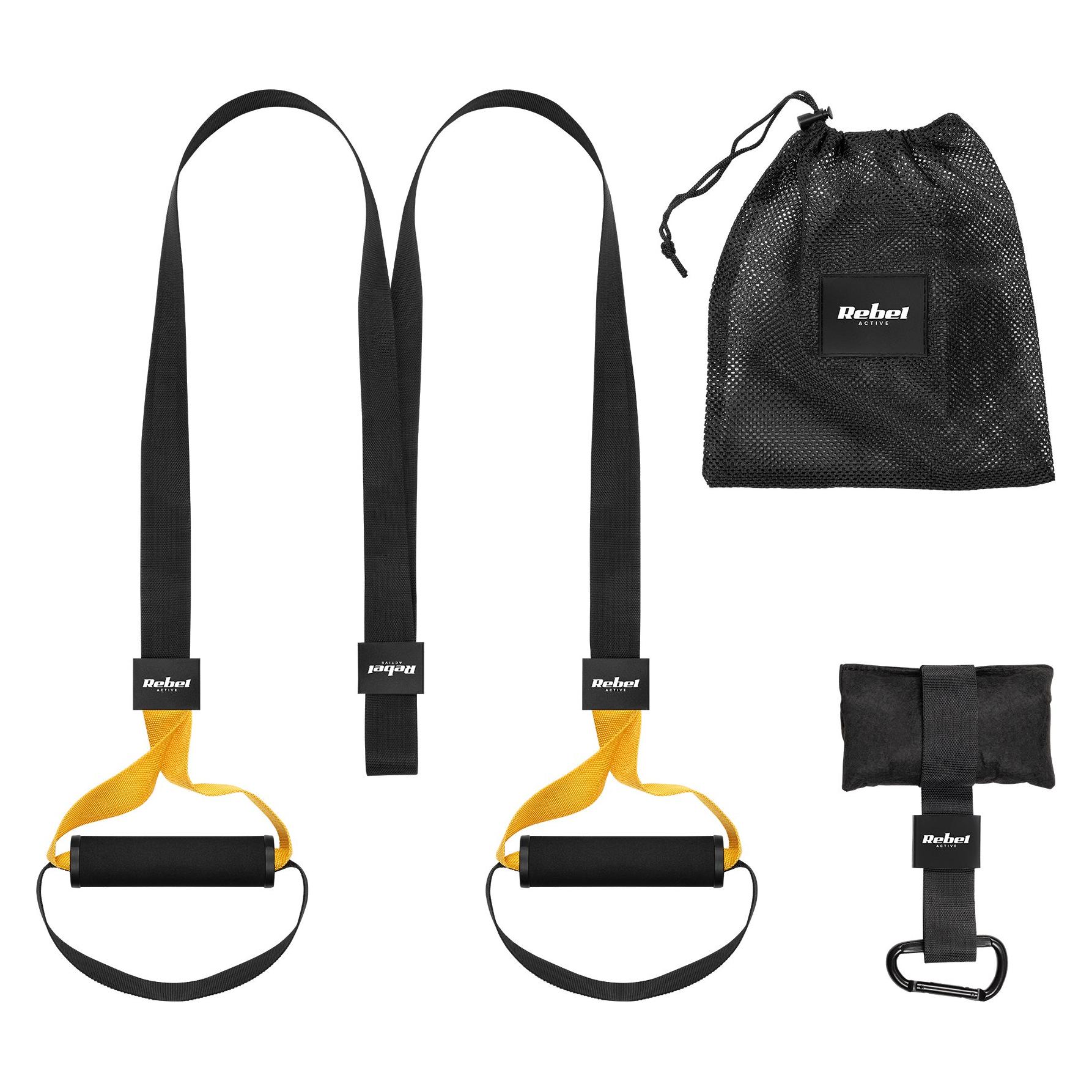 Rebel Active Taśma treningowa TRX P3-1 regulowany opór czarny 1 szt. (49010427)