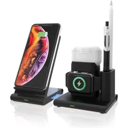 RealPower RealPower-Ladegerät ChargeAir Connect aufgeladen (10 W), Wireless Charger, Schwarz