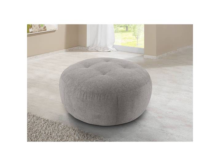 Pouf Montfort Ø 104cm Gris Tissu Chenille Alix: Gris clair