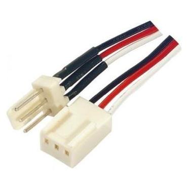 Exertis Connect Stromversorgungskabel für Lüfter, 3pol Stecker an 3pol Buchse, 0,45 m 3pol Stromversorgungsverlänger (45 cm) (146871)