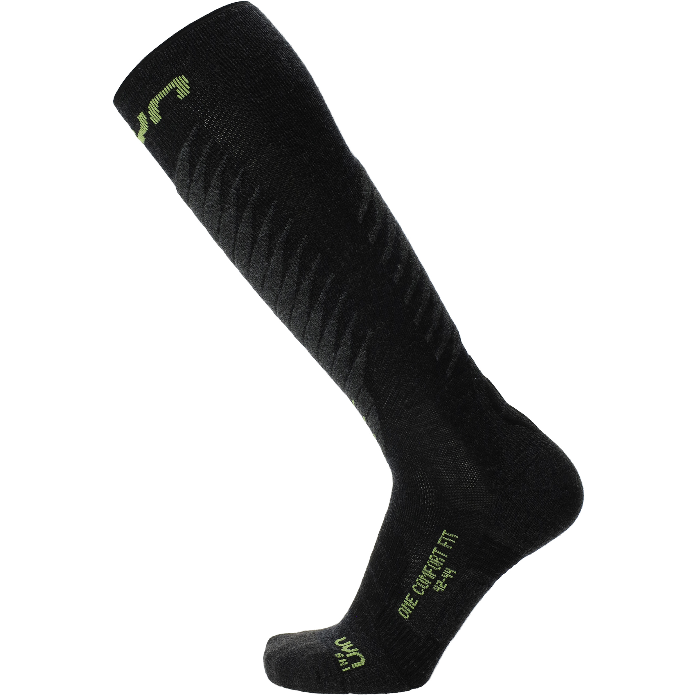 Uyn Ski One Comfort Fit Herren Skisocken grau Größe 42 Skifahren Elastisch Merinowolle