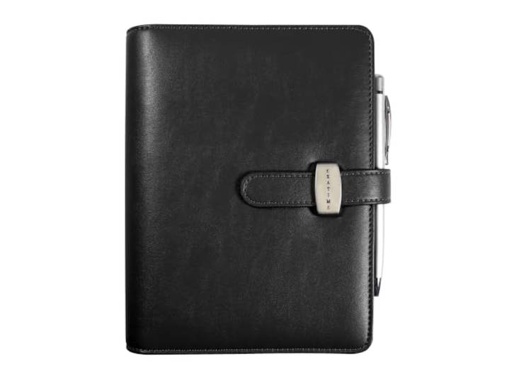 Exacompta Organiseur Exatime 17 Dual 15x19 cm Sept 2026-Déc 2027 Noir La Semaine sur 2 pages\, Espaces de note\, Papier blanc\, Coins détachables\, Fentes pour bloc et carte