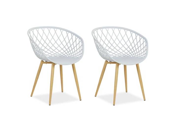 Homestyle4u 2er Set Gartenstühle Grau - Wetterfeste Kunststoffstühle