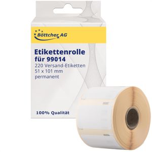 Böttcher-AG Dymo-Etiketten für Dymo 99014, weiß, 54 x 101mm, 220 Versand-Etiketten, 1 Rolle