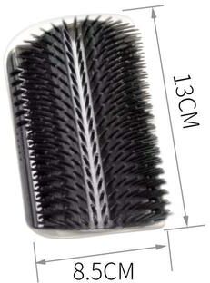 Quick Pick Pro Cozy Corner Cat Corner Scratcher & Cat Self Groomer Massage Brush With Catnip black