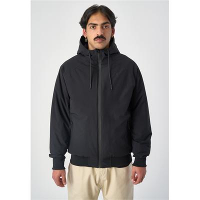 Winterjacke CLEPTOMANICX "Simplist", Herren, Gr. M, schwarz, 100% Polyester, bestickt, normal, ohne Ausschnitt, Jacken Winterjacke, mit lockerem Schnitt