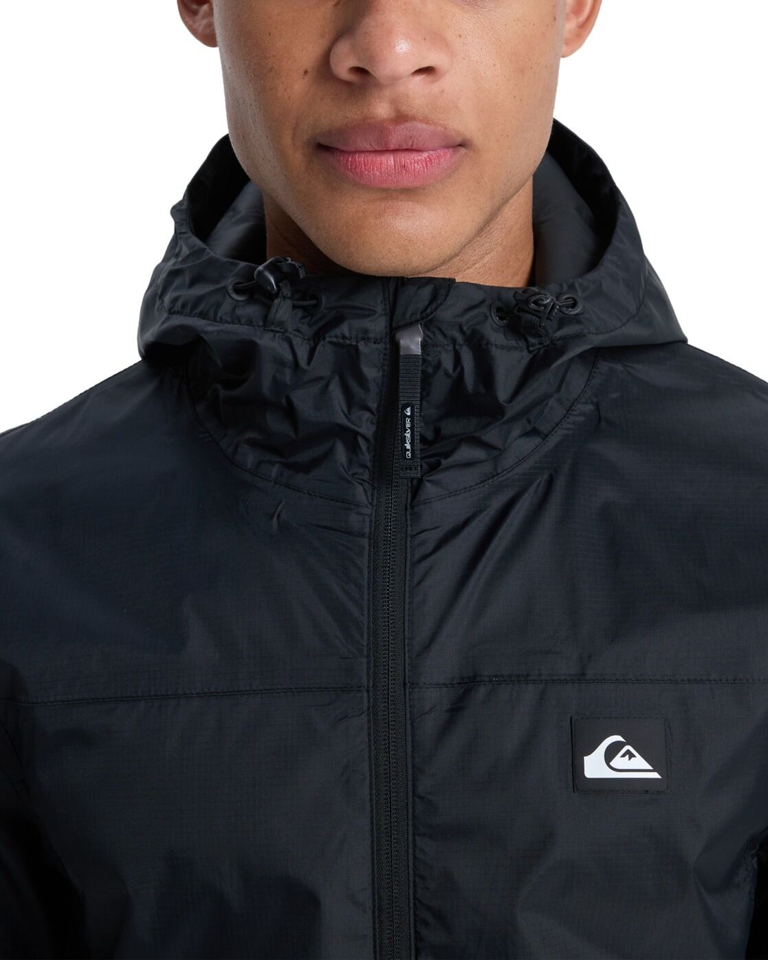 Regenjacke QUIKSILVER "Overcast 3K Tape", Herren, Gr. S, schwarz, Obermaterial: 100% Nylon., Jacken Regenjacke schwarz S