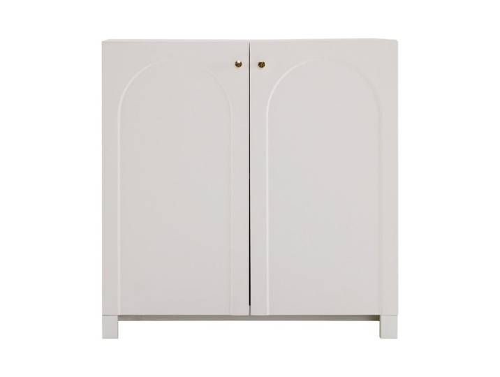 Commode - Blanc - 80x40x80 cm - Panneaux de particules - Sécurité anti-basculement - Style classique
