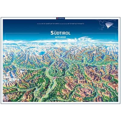 KOMPASS Panorama-Poster Südtirol, Alto Adige, Karte von , KOMPASS Freytag & Berndt, 978-3-99154-097-7