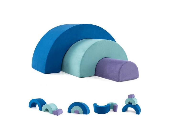 COSTWAY Spielbausteine, 3-TLG. Schaumstoffbausteine zum Klettern und Krabbeln