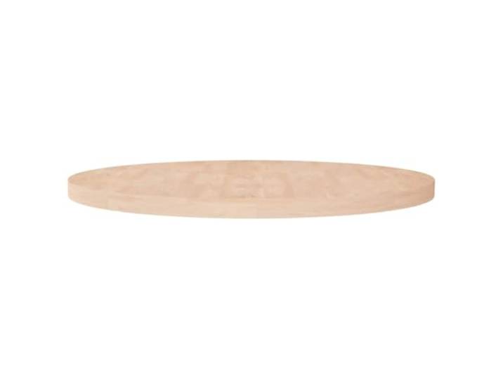 fsahslih Tischplatte Rund Ø 90x4 cm Eiche Massivholz Unbehandelt Naturbelassene Holzplatte für Essbereich, Wohnzimmer oder Café. Individuell gestaltbar, langlebig und pflegeleicht.
