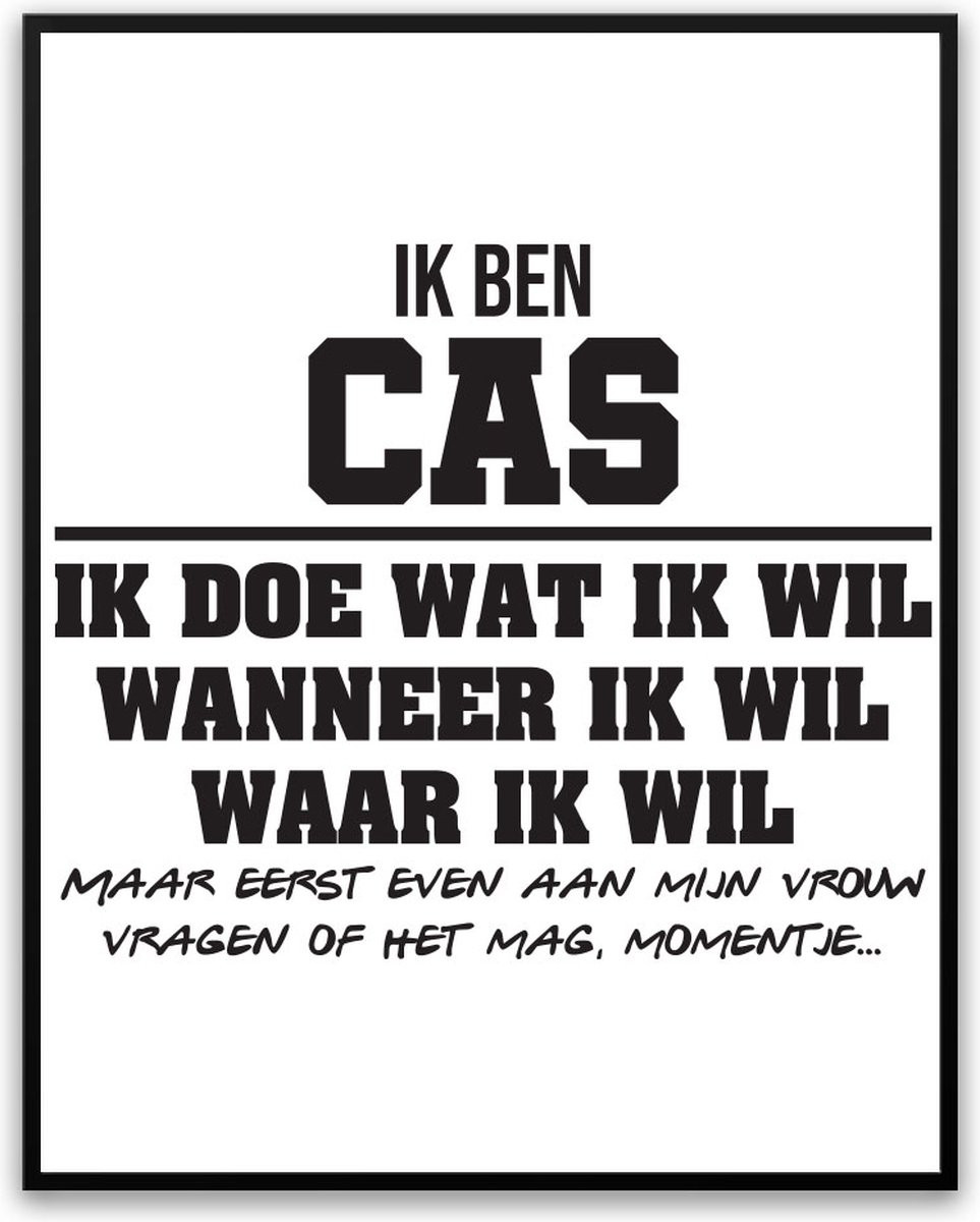 Cas - Partner toestemming vragen Fotolijst met glas - 40 x 50 cm