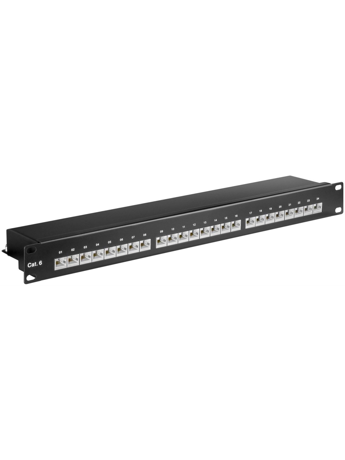 Pro CAT 6 19 inch (48.3 cm) Patch Panel 24 Port blac - Schwarz - 0.4m