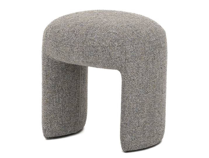 Repose-pieds capitonné 45 x 47 x 45cm Gris Tissu Hevi: Gris