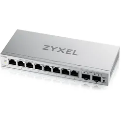 Zyxel GS1200-10V3 8-Port Gigabit, 2xSFP web/smart managed (10 Ports), Netzwerk Switch, Grau