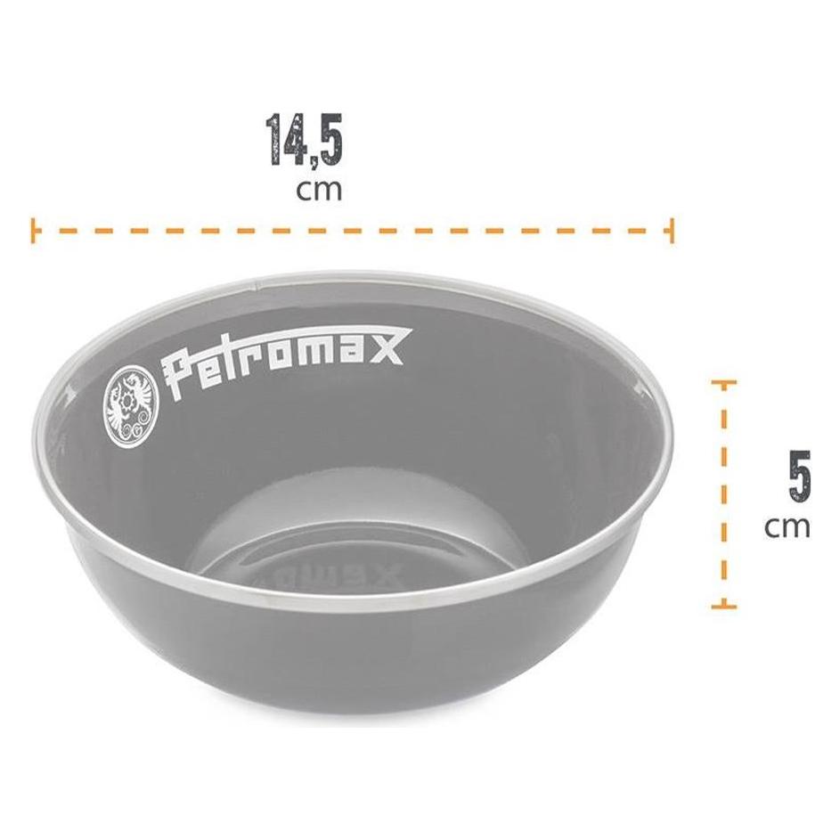 Petromax Outdoor-Schale Emaille 2-er Set, Schwarz (px-bowl-s)