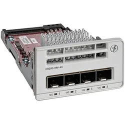 Cisco Catalyst 9200 (4 Ports), Netzwerk Switch, Schwarz, Silber
