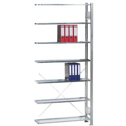 SCHULTE Lagertechnik Anbauregal »Steckregal Multiplus 7 OH« doppelte Tiefe grau, 100x230x60 cm