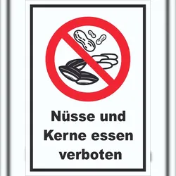 HB-Druck Nüsse und Kerne essen verboten Schild A3 (297x420mm)