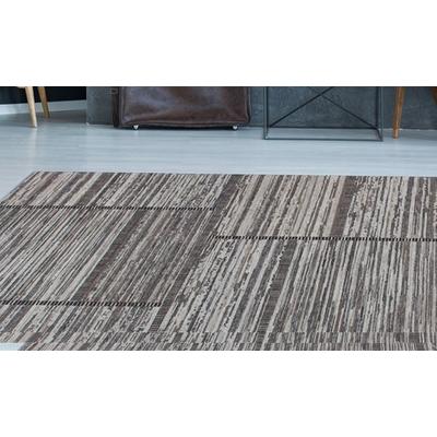 Teppich KAYOOM "Phoenix 112", beige (natur, grau), B:120cm H:6mm L:170cm, Wolle, Teppiche, Teppich, Dezenter Jacquard-Teppich, Flachflor, Aus pflegeleichten Materialien