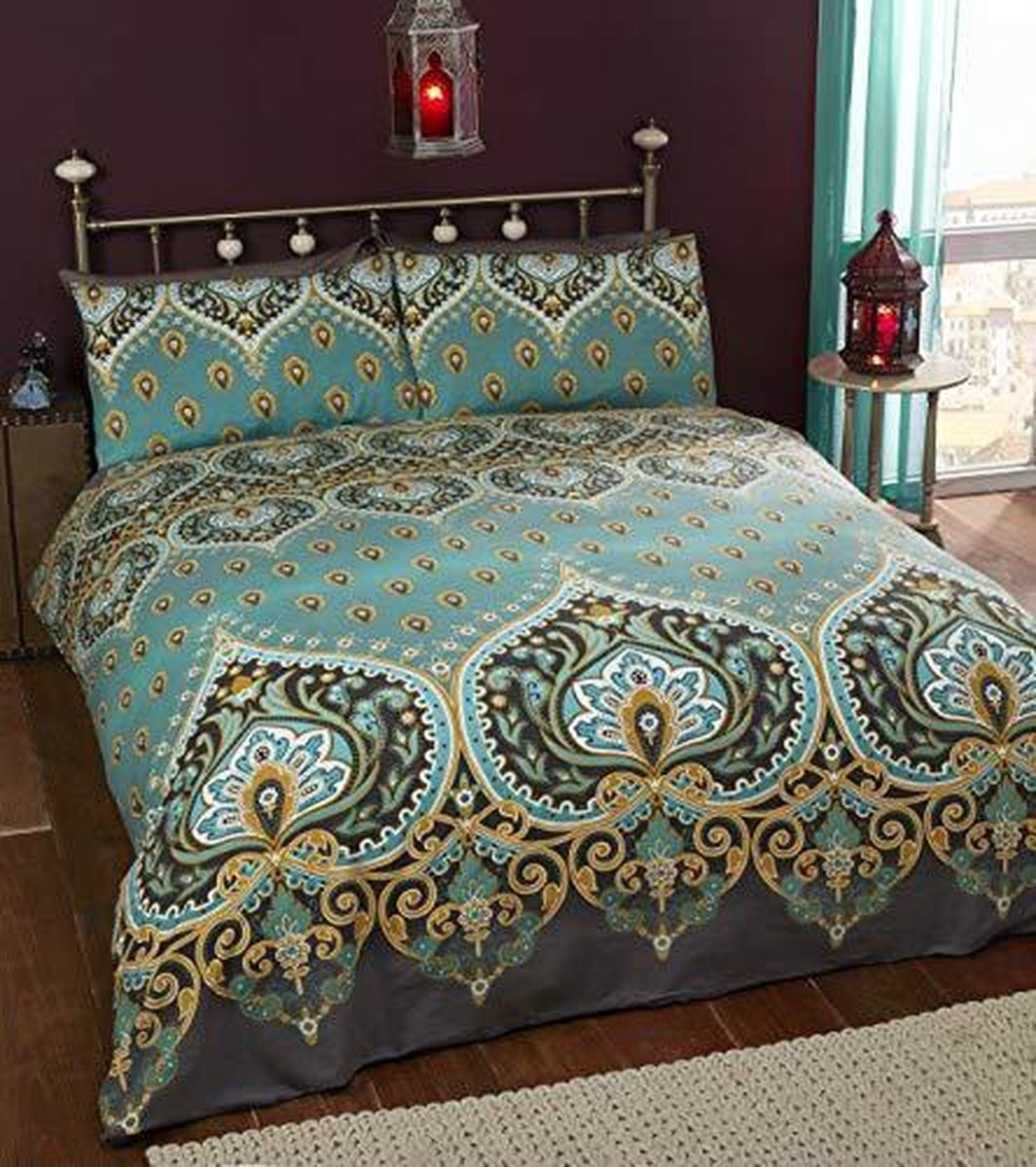 Dekbedovertrek Asha Emerald 2-persoons 200 x 200 cm