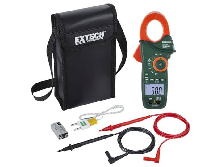 Extech EX820A True RMS AC-Stroomtang 1000A, IR-Thermometer