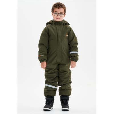 Schneeoverall ZIGZAG "Vally", Mädchen, Gr. 92, EURO-Größen, grün (dunkelgrün), 100% Polyester, lang, Overalls, mit wasser- und winddichter Membran