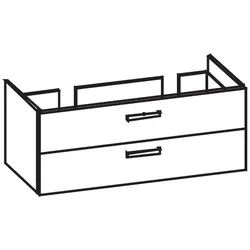 Artiqua 414 Waschtischunterschrank für Venticello 4111DG Weiß Glanz, 414-WU2L-V115-7050-68 414-WU2L-V115-7050-68