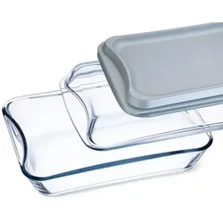 BOHEMIA Cristal Auflaufform Simax 3tlg. Kristall, Kristalloptik Transparent Klar