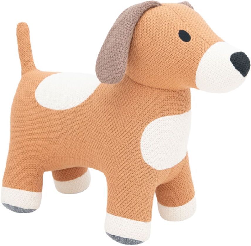 Crochetts Peluche asiento perro de algodón 100% marrón