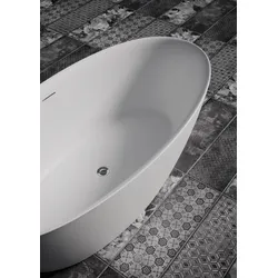 RIHO Beta freistehende Badewanne, 170x80x58cm, weiß glänzend, B093001005