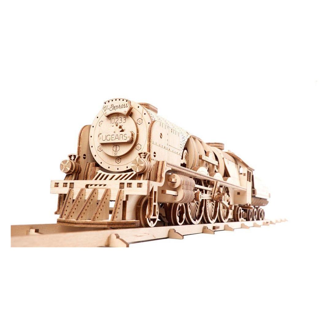 Ugears Lokomotive V-Express mit Wagon (70058)