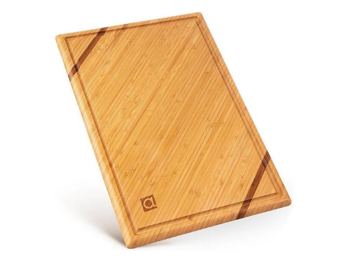 LuxusKollektion Schneidebrett Großes Bambus Schneidebrett 45 x 30cm mit Saftrille - Luxuriös, Naturmaterialien, (1-St)